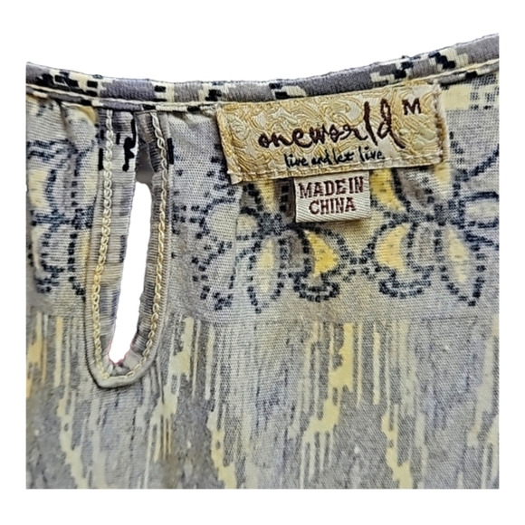 One World Live and Let Live, Women's,  Cap sleeve, Sz M, Top - Picture 5 of 9